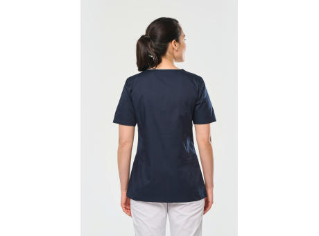 Blusa polialgodón con botones a presión mujer