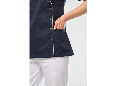 Blusa polialgodón con botones a presión mujer