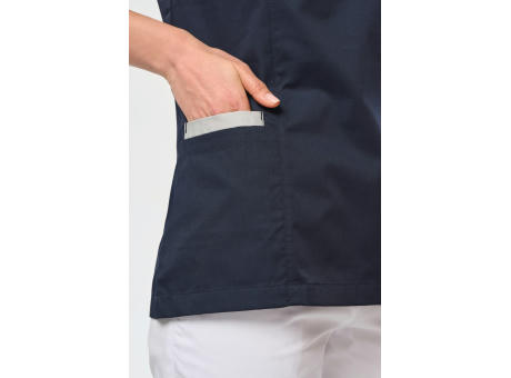 Blusa polialgodón con botones a presión mujer
