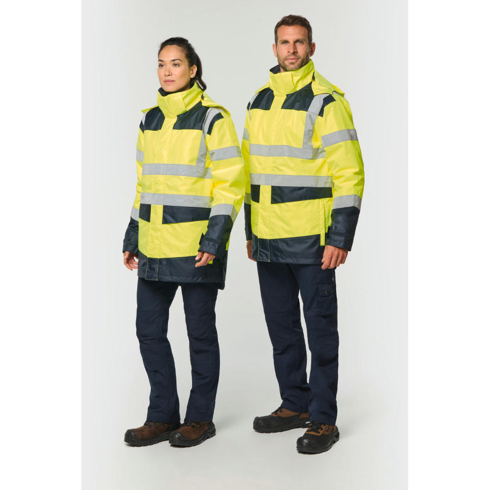 Parka de seguridad reciclada 4 en 1 unisex