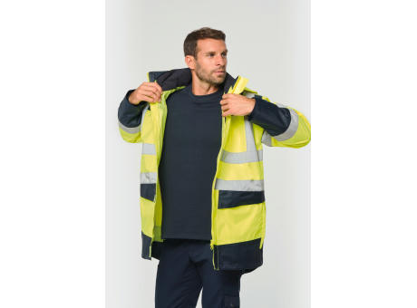 Parka de seguridad reciclada 4 en 1 unisex