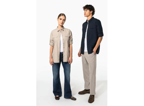 Camisa Safari manga larga hombre 