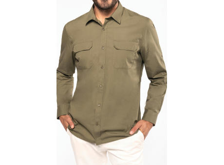 Camisa Safari manga larga hombre 