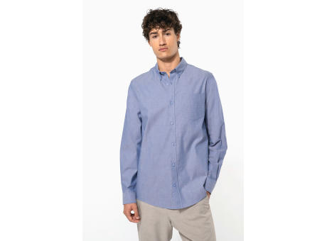 Camisa oxford manga larga hombre