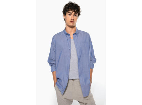 Camisa oxford manga larga hombre