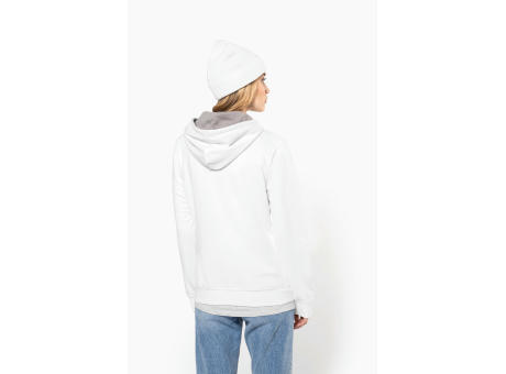 Sudadera capucha contrastada mujer