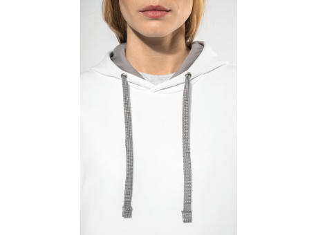 Sudadera capucha contrastada mujer