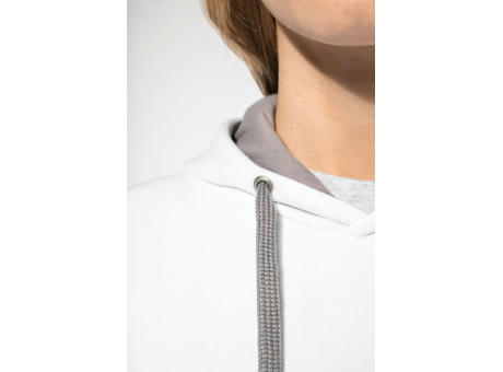 Sudadera capucha contrastada mujer