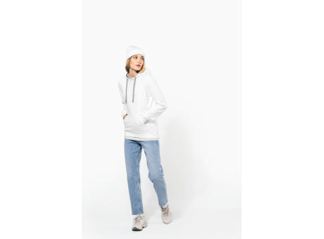 Sudadera capucha contrastada mujer