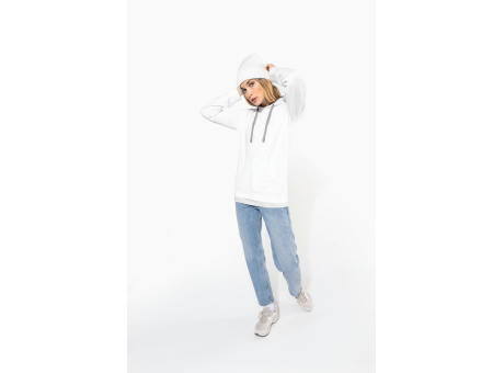Sudadera capucha contrastada mujer