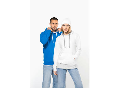 Sudadera capucha contrastada mujer