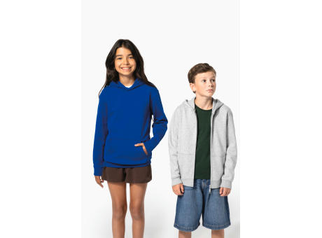 Sudadera reciclada con cremallera y capucha infantil