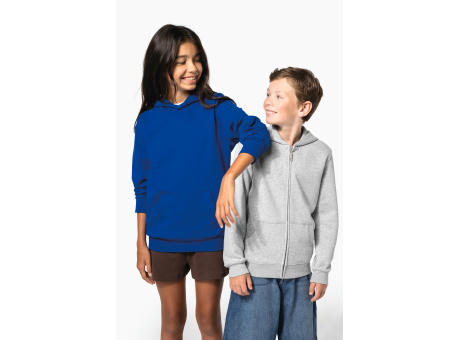 Sudadera reciclada con cremallera y capucha infantil