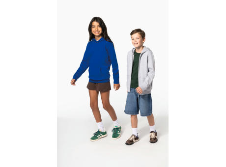 Sudadera reciclada con cremallera y capucha infantil
