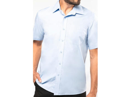 Camisa popelina manga corta hombre
