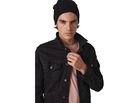 Gorro de punto acanalado