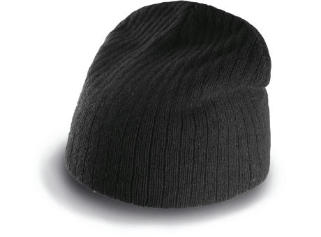 Gorro de punto acanalado