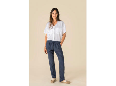 Pantalón ecorresponsable efecto lavado de Lyocell mujer