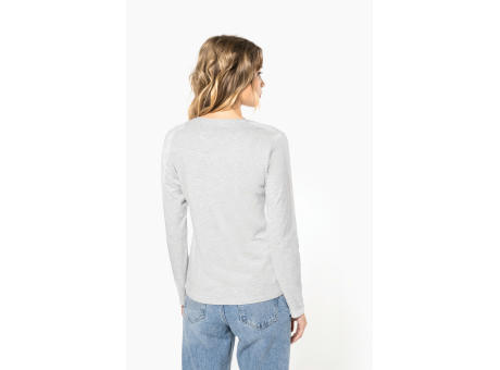 Camiseta manga larga y cuello redondo mujer
