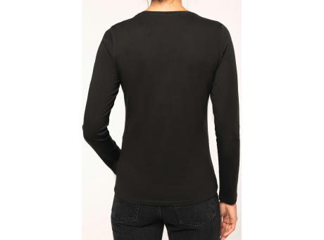Camiseta manga larga y cuello redondo mujer