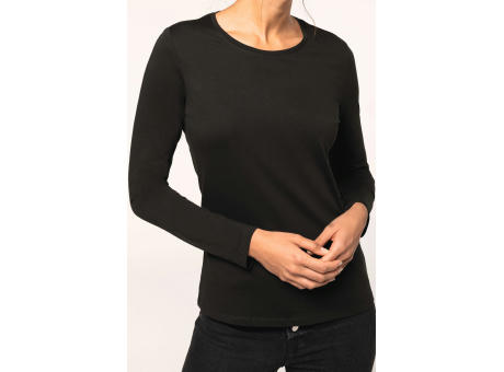 Camiseta manga larga y cuello redondo mujer