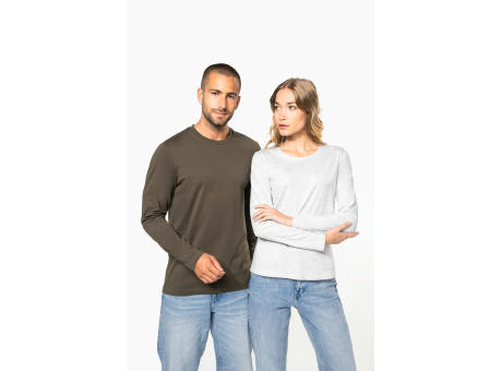 Camiseta manga larga y cuello redondo mujer