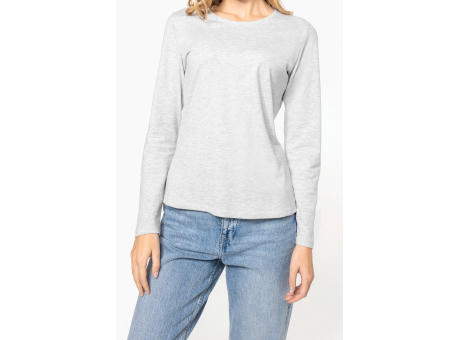 Camiseta manga larga y cuello redondo mujer