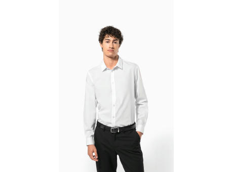 Camisa de popelina de polialgodón de fácil cuidado para hombre
