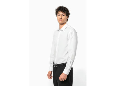 Camisa de popelina de polialgodón de fácil cuidado para hombre