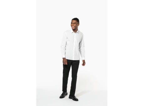 Camisa de popelina de polialgodón de fácil cuidado para hombre