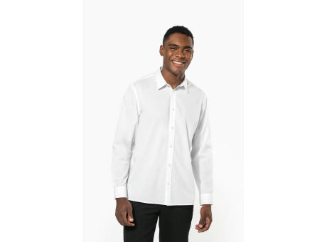Camisa de popelina de polialgodón de fácil cuidado para hombre