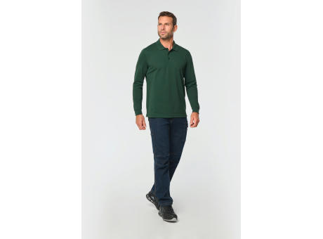 Polo Antibacteriano manga larga hombre