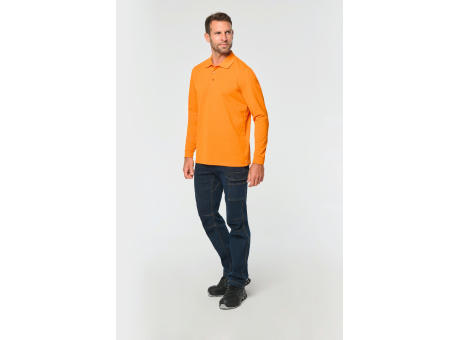 Polo Antibacteriano manga larga hombre