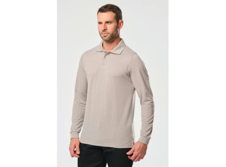 Polo Antibacteriano manga larga hombre