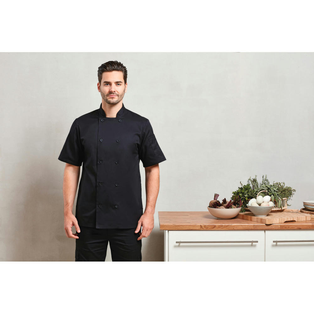 Chaqueta de cocina manga corta