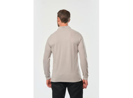 Polo Antibacteriano manga larga hombre