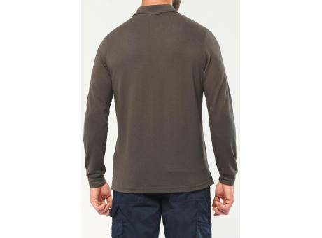Polo Antibacteriano manga larga hombre