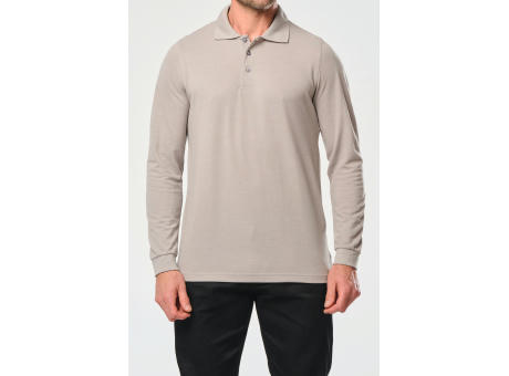 Polo Antibacteriano manga larga hombre