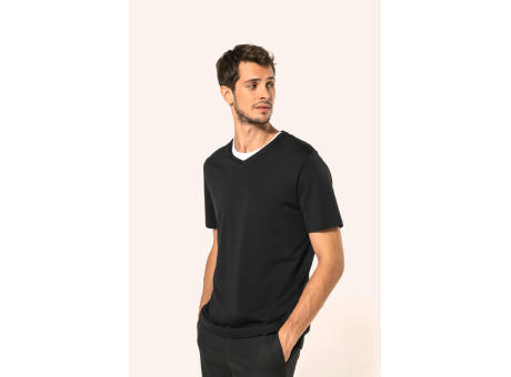 Camiseta Supima® cuello de pico manga corta hombre