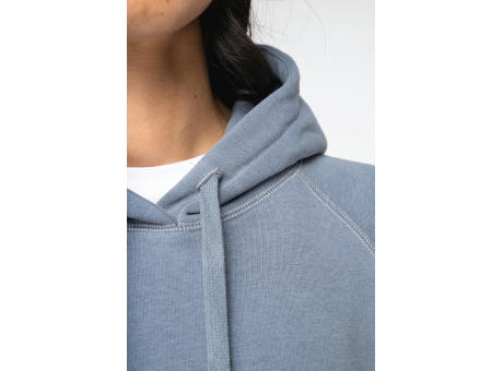 Sudadera ecorresponsable con capucha y mangas raglán mujer