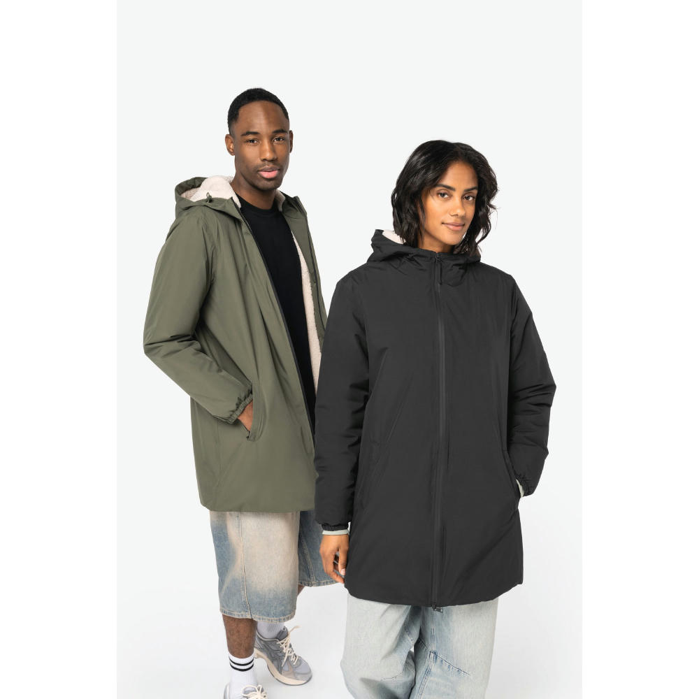 Chaqueta ecorresponsable impermeable con forro de sherpa unisex