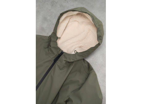 Chaqueta ecorresponsable impermeable con forro de sherpa unisex