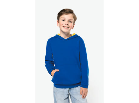 Sudadera capucha contrastada niños