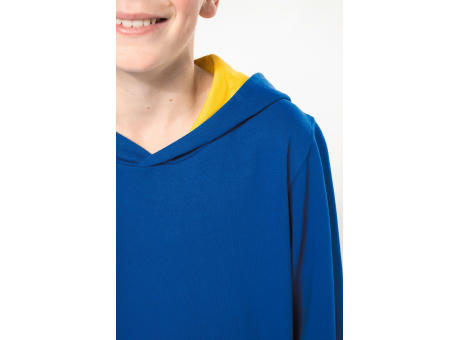 Sudadera capucha contrastada niños