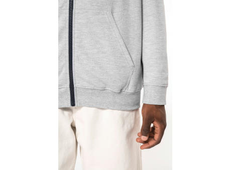 Sudadera capucha y cremallera contrastada