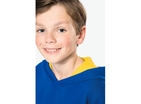 Sudadera capucha contrastada niños