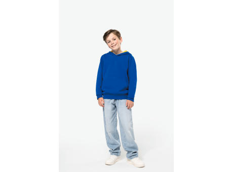 Sudadera capucha contrastada niños