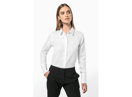 Camisa no-plancha manga larga mujer