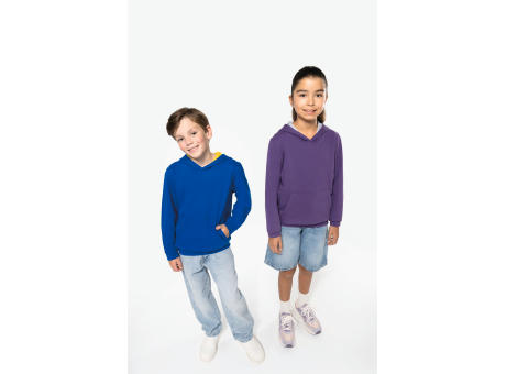 Sudadera capucha contrastada niños