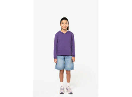 Sudadera capucha contrastada niños